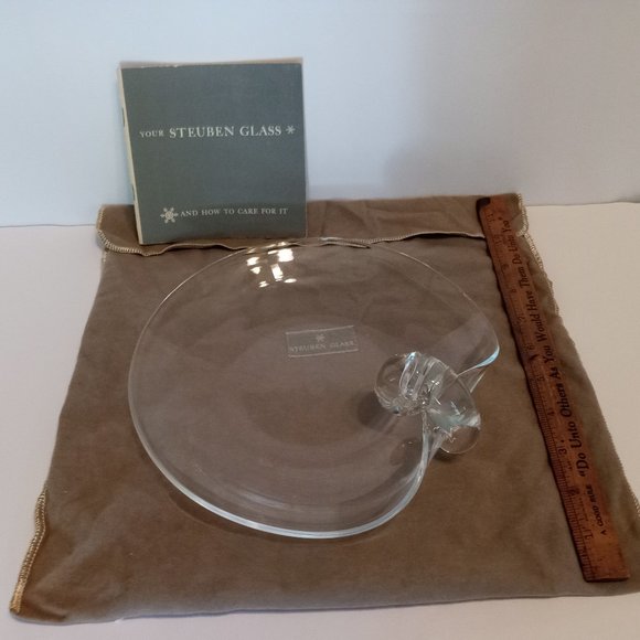 Steuben crystal glass candy/nut dish - Picture 2 of 8